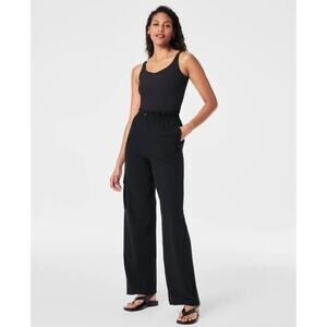 NWT Spanx Casual Friday On The Move High Rise Wide Leg Cargo Pant Very Black 1X